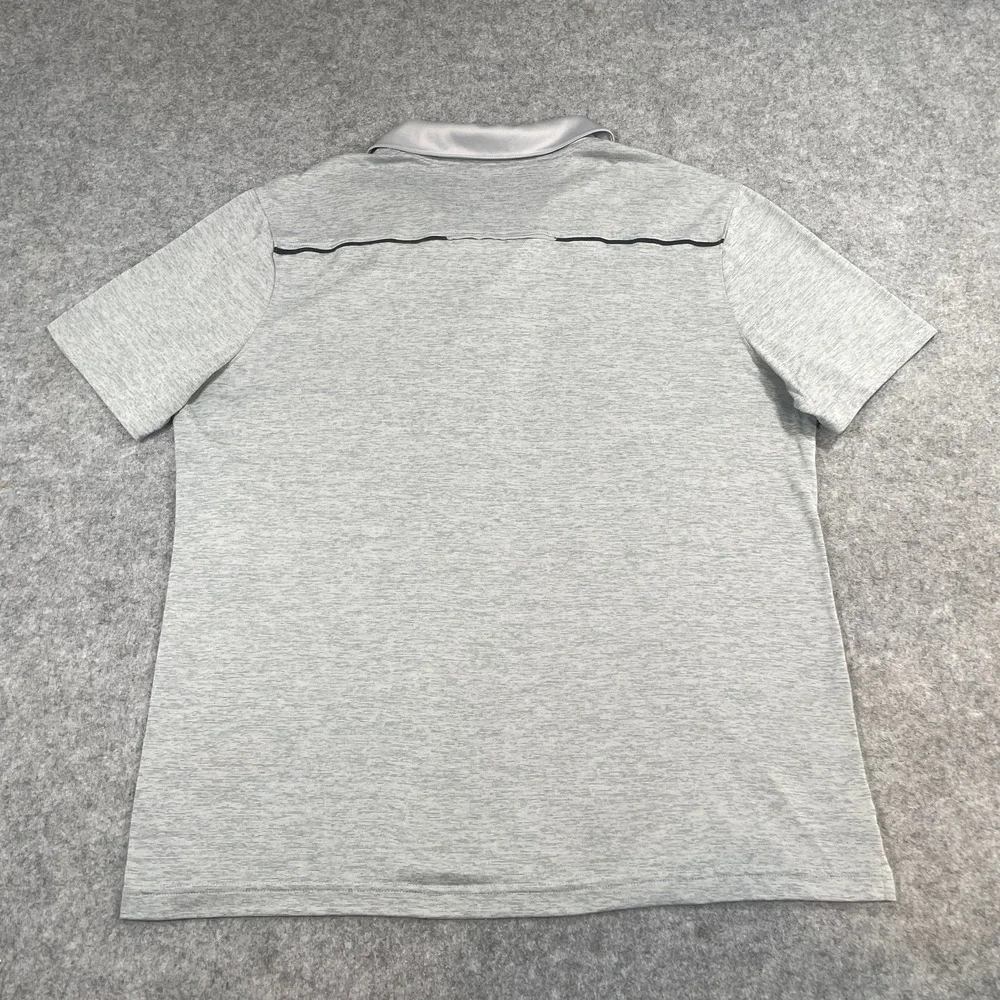 Nike Mens Polo Shirt XL Gray Dri-FIT Heathered Cougars K Logo